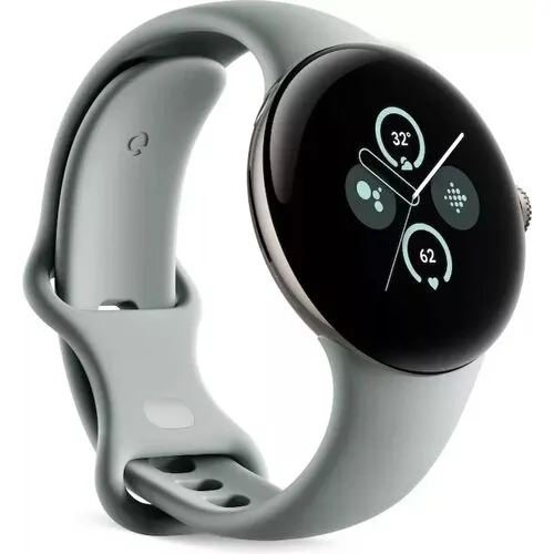 Умные часы Google Pixel Watch 2 LTE (золотистый шампань/лесной орех, спортивный силиконовый ремешок)