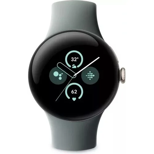 Умные часы Google Pixel Watch 2 LTE (золотистый шампань/лесной орех, спортивный силиконовый ремешок)