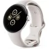 Умные часы Google Pixel Watch 2 (глянцевый серебристый/фарфор, спортивный силиконовый ремешок)