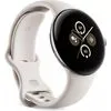 Умные часы Google Pixel Watch 2 (глянцевый серебристый/фарфор, спортивный силиконовый ремешок)