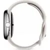 Умные часы Google Pixel Watch 2 (глянцевый серебристый/фарфор, спортивный силиконовый ремешок)