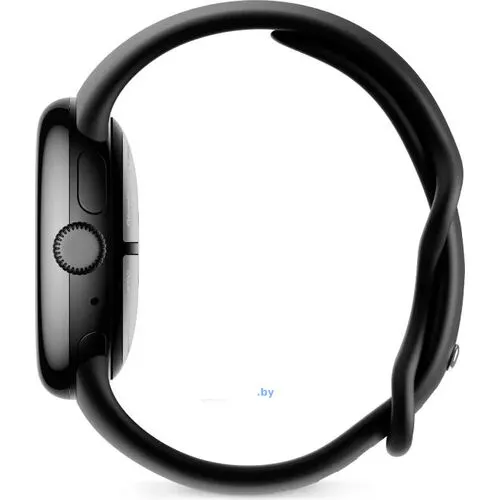 Умные часы Google Pixel Watch 2 (матовый черный/обсидиан, спортивный силиконовый ремешок)