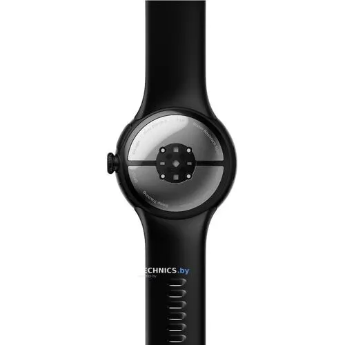 Умные часы Google Pixel Watch 2 (матовый черный/обсидиан, спортивный силиконовый ремешок)
