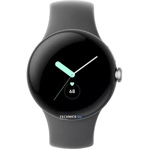 Умные часы Google Pixel Watch LTE (глянцевый серебристый/угольный)