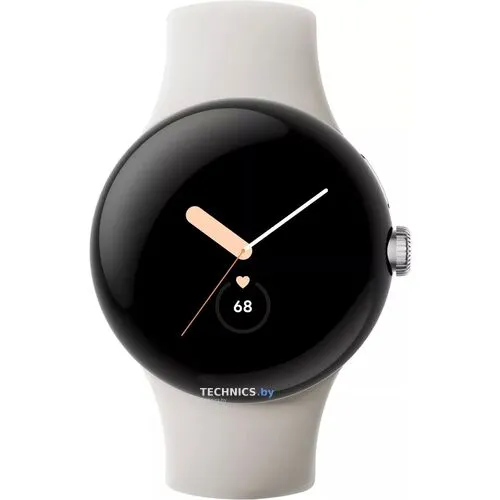 Умные часы Google Pixel Watch (глянцевый серебристый/мел)