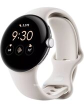 Умные часы Google Pixel Watch LTE (глянцевый серебристый/мел)