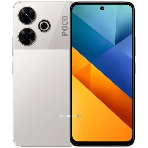 Смартфон POCO M6 6GB/128GB с NFC международная версия (серебристый)