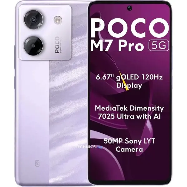 Смартфон Poco M7 Pro 5G 12GB/256GB международная версия (фиолетовый)