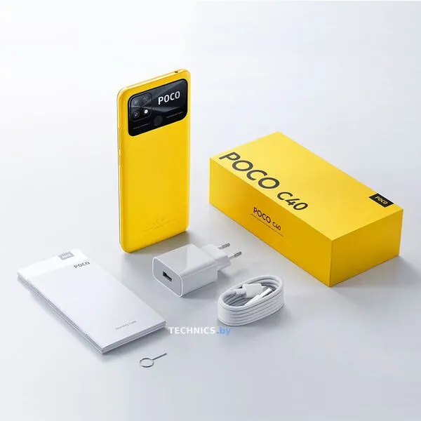 Смартфон Poco C40 4GB/64GB желтый (международная версия)