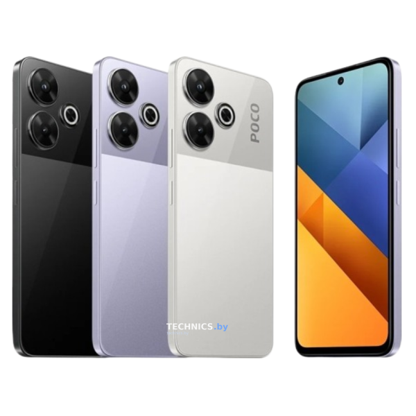 Смартфон Poco M6 6GB/128GB с NFC международная версия (серебристый)