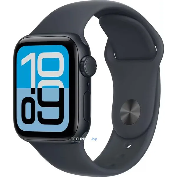 Умные часы Apple Watch SE 3 40 мм (алюминиевый корпус, полуночный/полуночный, спортивный силиконовый ремешок M/L)