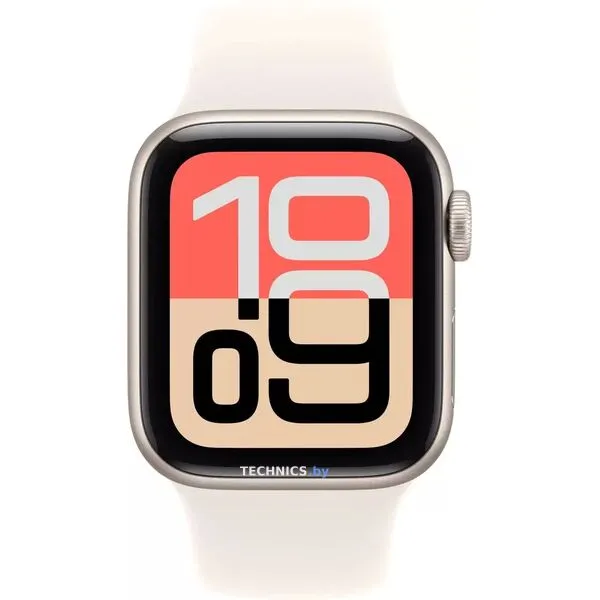 Умные часы Apple Watch SE 3 40 мм (алюминиевый корпус, звездный свет/звездный свет, спортивный силиконовый ремешок M/L)