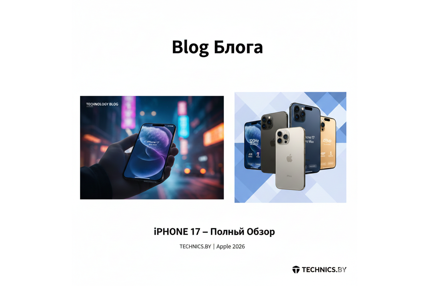 Купить iPhone 17, 17 Pro, Max и 17 Air в Минске — Цены и обзор всей линейки 2026