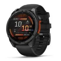 Умные часы Garmin Fenix 8 47мм (серый, черный силиконовый ремешок)