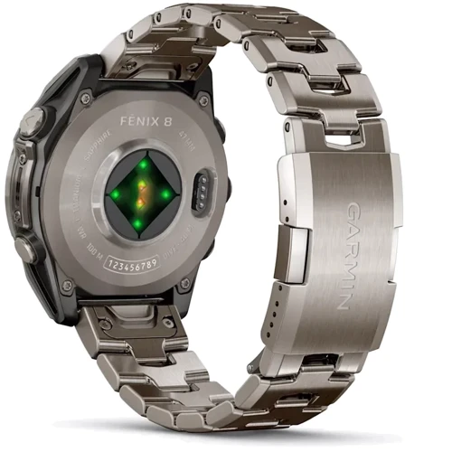 Умные часы Garmin Fenix 8 Sapphire, Titanium 47мм (светло-серый, титановый ремешок)