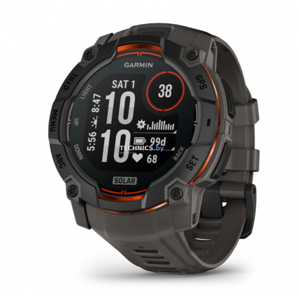 Умные часы Garmin Instinct 3 Solar 50 мм (серый)
