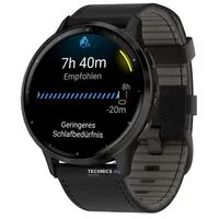 Умные часы Garmin Venu 3 (черный, с кожаным ремешком)
