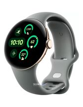 Умные часы Google Pixel Watch 3 41 мм (золотистый шампань/лесной орех, спортивный силиконовый ремешок)