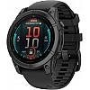 Умные часы Garmin Fenix 8 E 47мм (серая сталь, черный силиконовый ремешок)