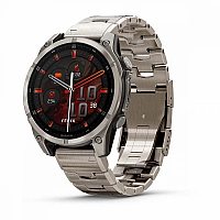 Умные часы Garmin Fenix 8 Sapphire, Titanium 47мм (светло-серый, титановый ремешок)