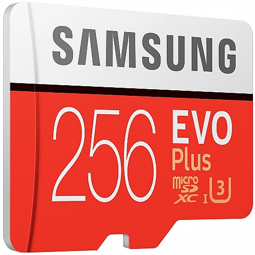 Карта памяти Samsung EVO Plus microSDXC 256GB + SD адаптер