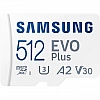 Карта памяти Samsung EVO Plus microSDXC 512GB + SD адаптер