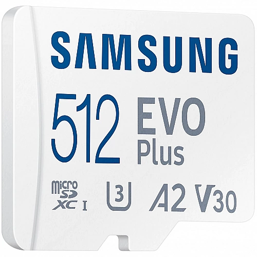 Карта памяти Samsung EVO Plus microSDXC 512GB + SD адаптер