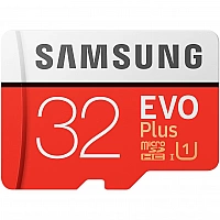 Карта памяти Samsung EVO Plus microSDXC 32GB + SD адаптер