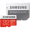 Карта памяти Samsung EVO Plus microSDXC 32GB + SD адаптер