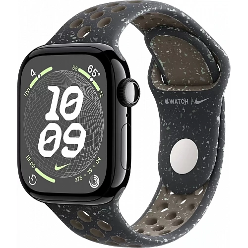 Умные часы Apple Watch Nike Series 10 42 мм (алюминиевый корпус, черный/полуночный, спортивный силиконовый ремешок S/M)