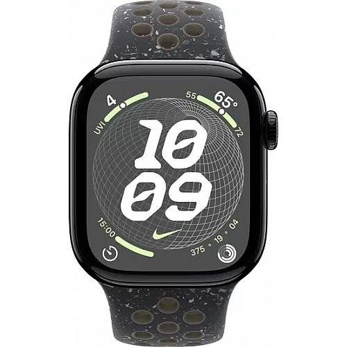 Умные часы Apple Watch Nike Series 10 42 мм (алюминиевый корпус, черный/полуночный, спортивный силиконовый ремешок S/M)