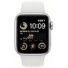 Умные часы Apple Watch SE 2 40 мм (алюминиевый корпус, серебристый/белый, спортивный силиконовый ремешок)