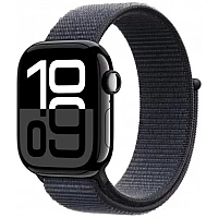 Умные часы Apple Watch Series 10 42 мм (алюминиевый корпус, черный/темно-серый, нейлоновый ремешок)