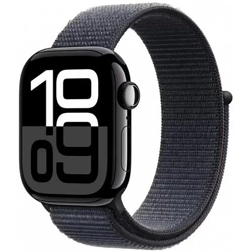 Умные часы Apple Watch Series 10 42 мм (алюминиевый корпус, черный/темно-серый, нейлоновый ремешок)