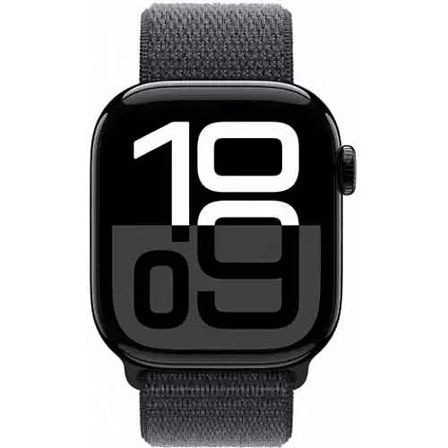 Умные часы Apple Watch Series 10 42 мм (алюминиевый корпус, черный/темно-серый, нейлоновый ремешок)