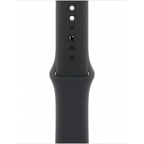 Умные часы Apple Watch Series 10 42 мм (алюминиевый корпус, серебристый/черный, спортивный силиконовый ремешок S/M)