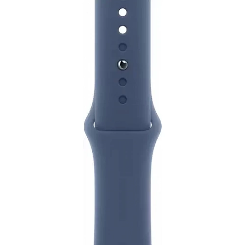 Умные часы Apple Watch Series 10 42 мм (алюминиевый корпус, серебристый/синий, спортивный силиконовый ремешок S/M)
