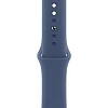 Умные часы Apple Watch Series 10 46 мм (алюминиевый корпус, серебристый/синий, спортивный силиконовый ремешок S/M)