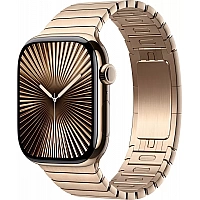 Умные часы Apple Watch Series 10 46 мм (титановый корпус, золотистый/золотитсый, стальной ремешок)