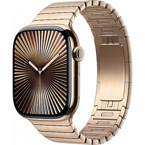 Умные часы Apple Watch Series 10 46 мм (титановый корпус, золотистый/золотитсый, стальной ремешок)