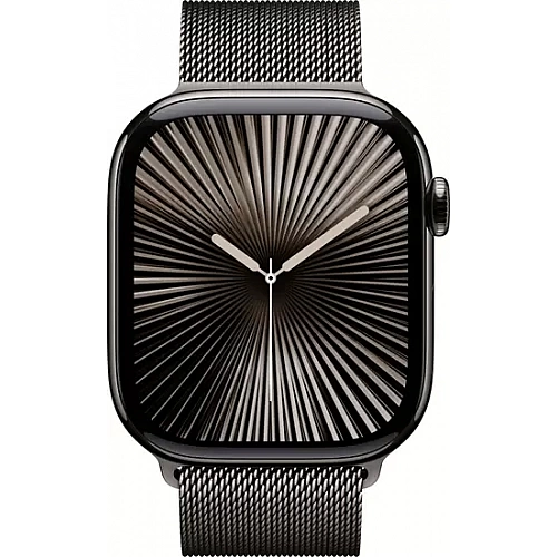 Умные часы Apple Watch Series 10 LTE 42 мм (титановый корпус, черный/сланец, миланская петля)