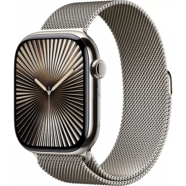 Умные часы Apple Watch Series 10 LTE 42 мм (титановый корпус, титановый/титановый, миланская петля M/L)