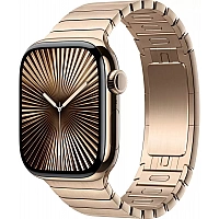 Умные часы Apple Watch Series 10 LTE 42 мм (титановый корпус, золотистый/золотистый, стальной ремешок)