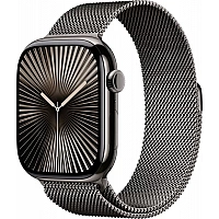 Умные часы Apple Watch Series 10 LTE 46 мм (титановый корпус, сланец/сланец, миланская петля S/M)