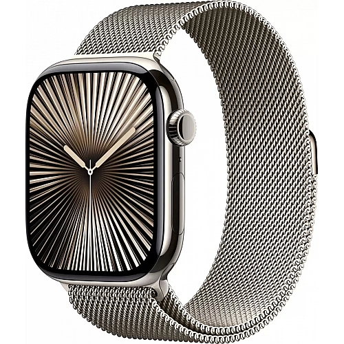 Умные часы Apple Watch Series 10 LTE 46 мм (титановый корпус, титановый/титановый, миланская петля)