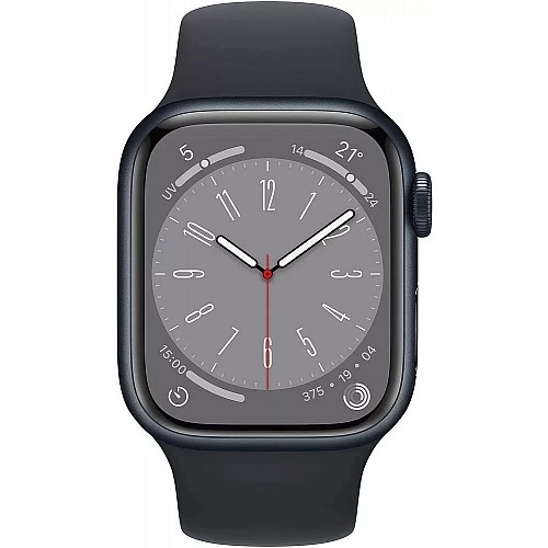 Умные часы Apple Watch Series 8 41 мм (алюминиевый корпус, полуночный/полуночный, спортивный силиконовый ремешок S/M)
