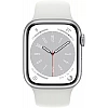 Умные часы Apple Watch Series 8 41 мм (алюминиевый корпус, серебристый/белый, спортивный силиконовый ремешок M/L)