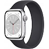 Умные часы Apple Watch Series 8 41 мм (алюминиевый корпус, серебристый/темно-серый, силиконовый ремешок)