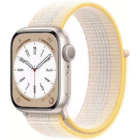 Умные часы Apple Watch Series 8 41 мм (алюминиевый корпус, звездный свет/звездный свет, нейлоновый ремешок)