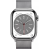 Умные часы Apple Watch Series 8 41 мм (корпус из нержавеющей стали, серебристый/серебристый, миланский сетчатый браслет)